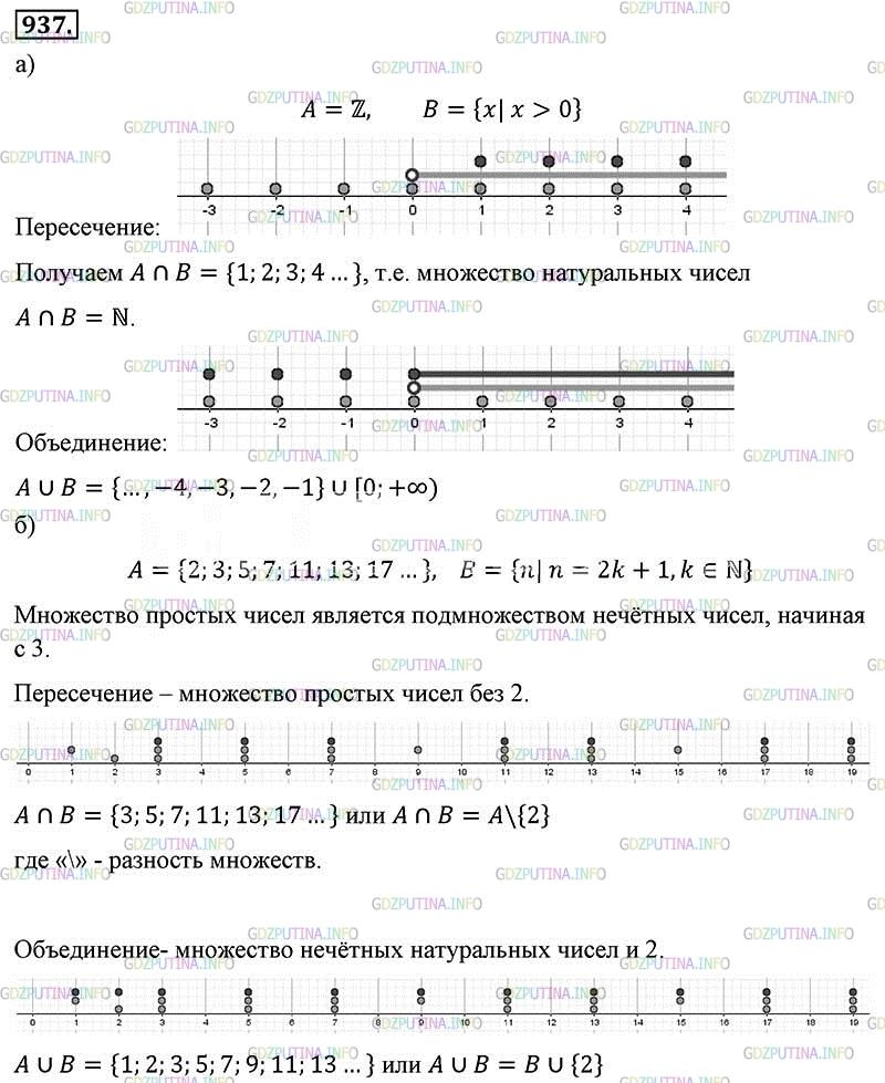 Фото картинка ответа 2: Номер № 937 из ГДЗ по Алгебре 8 класс: Макарычев