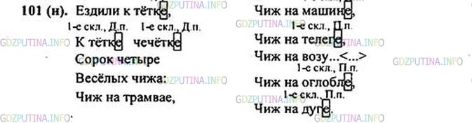 Фото картинка ответа 1: Упражнение № 101 из ГДЗ по Русскому языку 5 класс: Ладыженская