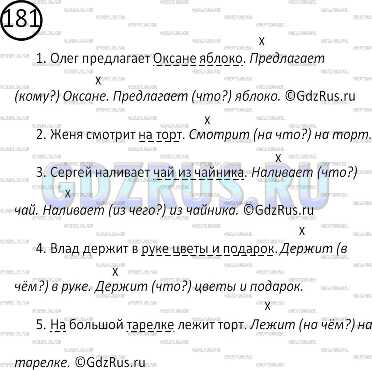 Фото картинка ответа 2: Упражнение № 181 из ГДЗ по Русскому языку 5 класс: Ладыженская