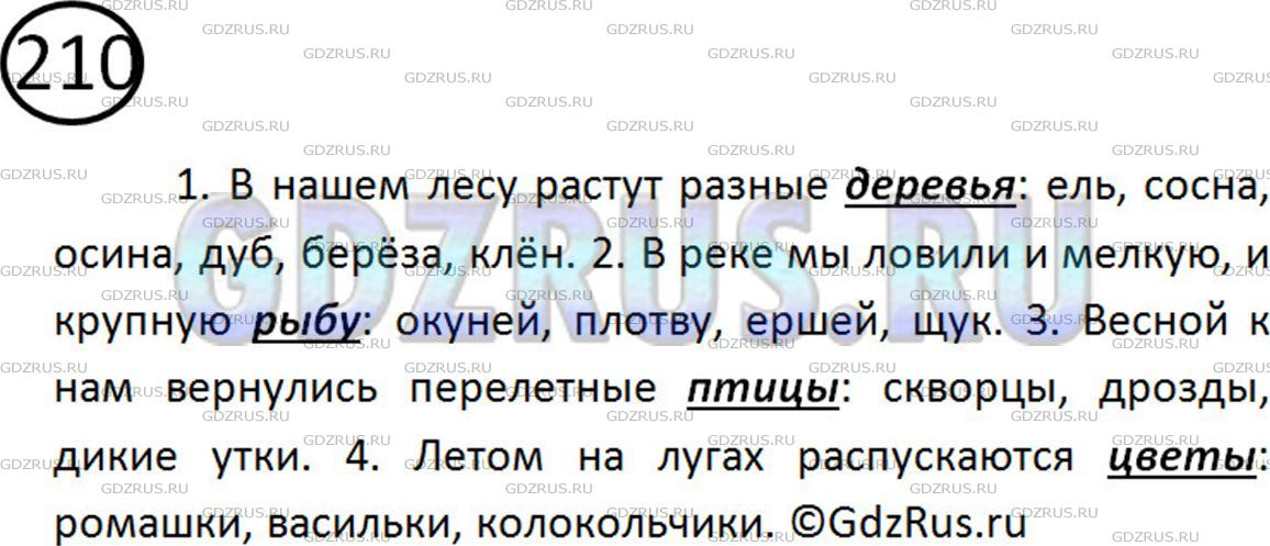 Фото картинка ответа 2: Упражнение № 210 из ГДЗ по Русскому языку 5 класс: Ладыженская