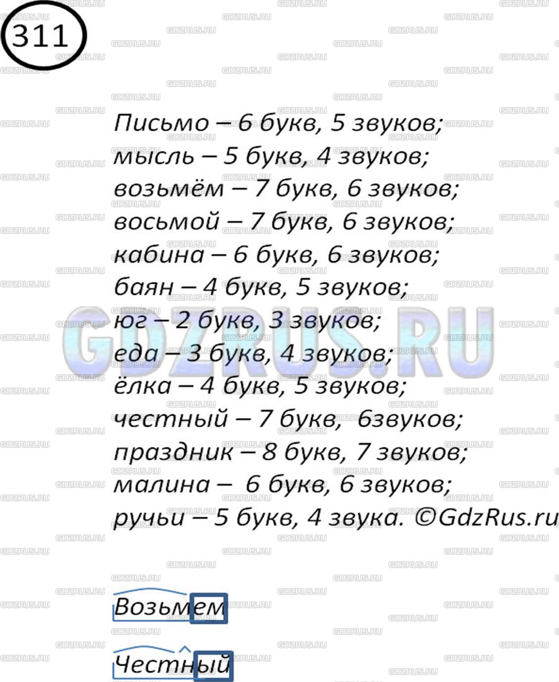 Фото картинка ответа 2: Упражнение № 311 из ГДЗ по Русскому языку 5 класс: Ладыженская