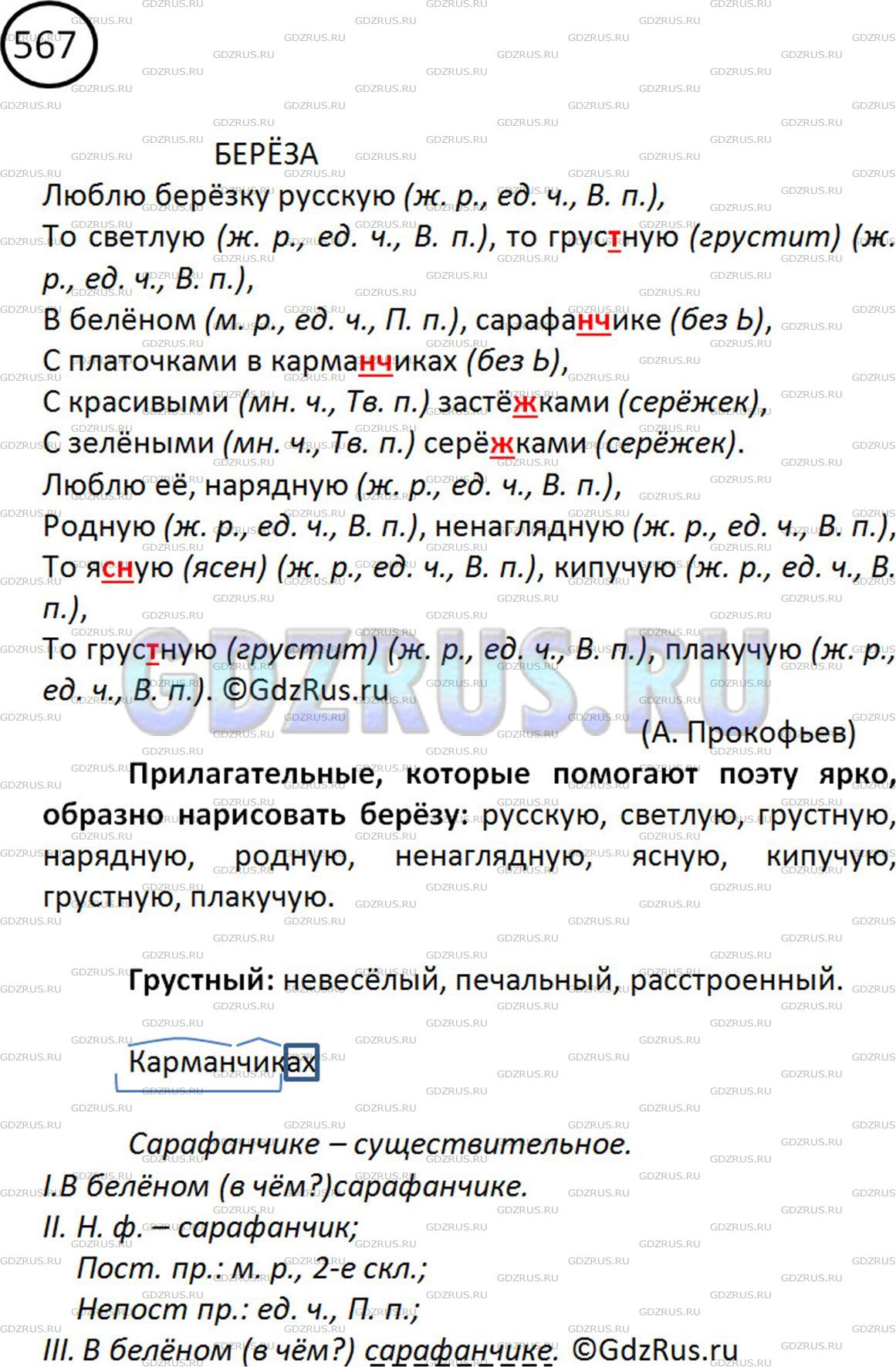 Фото картинка ответа 2: Упражнение № 567 из ГДЗ по Русскому языку 5 класс: Ладыженская