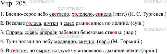 Фото картинка ответа 3: Упражнение № 205 из ГДЗ по Русскому языку 5 класс: Ладыженская