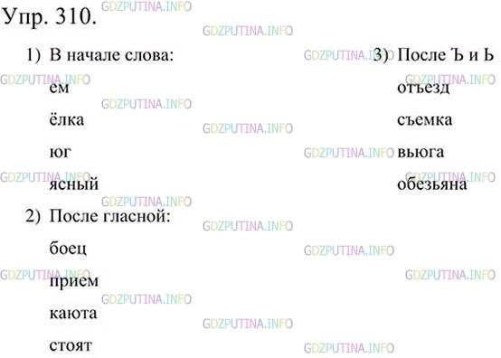 Фото картинка ответа 3: Упражнение № 310 из ГДЗ по Русскому языку 5 класс: Ладыженская