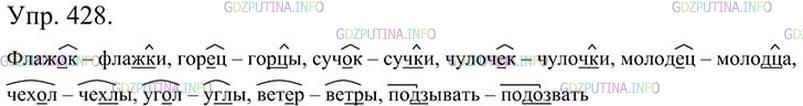 Фото картинка ответа 3: Упражнение № 428 из ГДЗ по Русскому языку 5 класс: Ладыженская