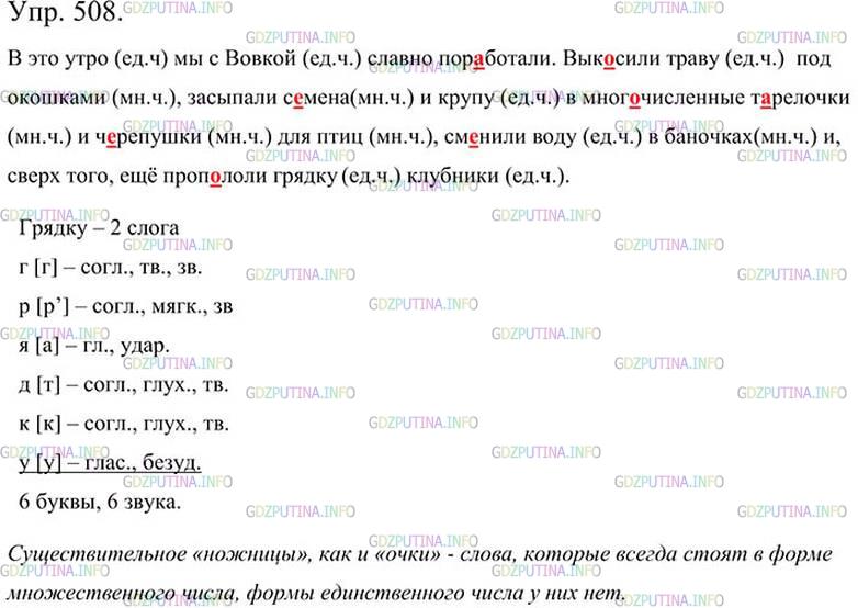 Фото картинка ответа 3: Упражнение № 508 из ГДЗ по Русскому языку 5 класс: Ладыженская