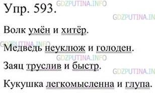 Фото картинка ответа 3: Упражнение № 593 из ГДЗ по Русскому языку 5 класс: Ладыженская
