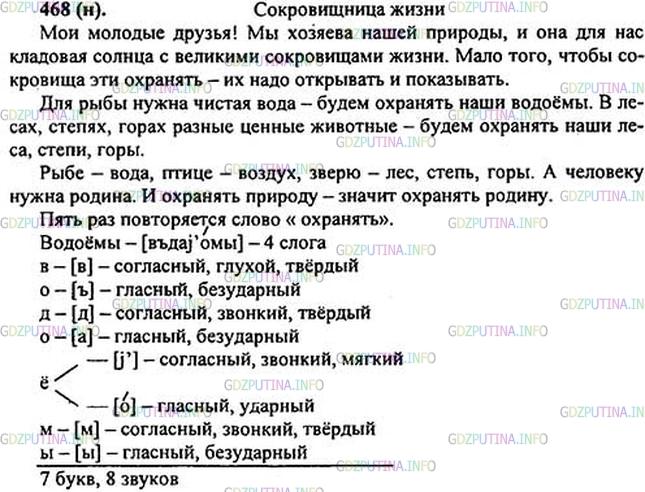 Фото картинка ответа 1: Упражнение № 468 из ГДЗ по Русскому языку 5 класс: Ладыженская