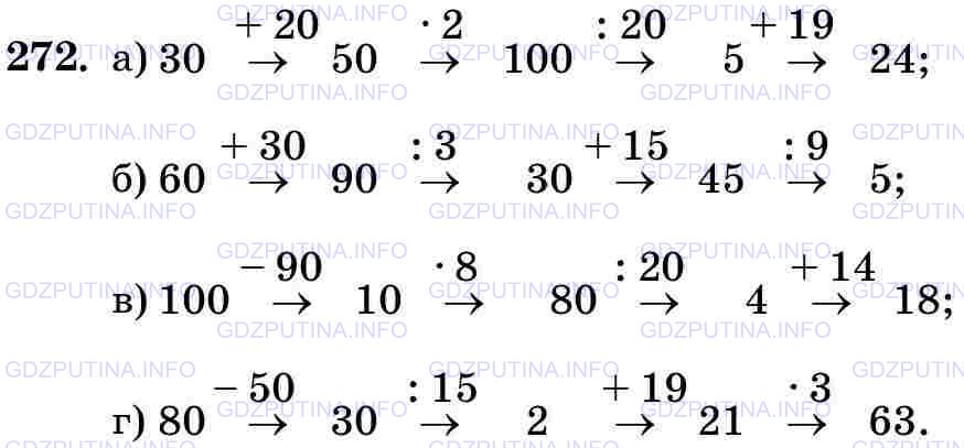 Фото картинка ответа 3: Задание № 272 из ГДЗ по Математике 5 класс: Виленкин
