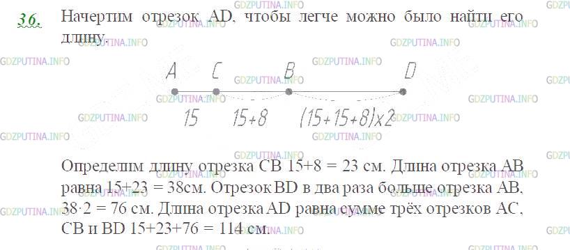 Фото картинка ответа 3: Задание № 36 из ГДЗ по Математике 5 класс: Виленкин