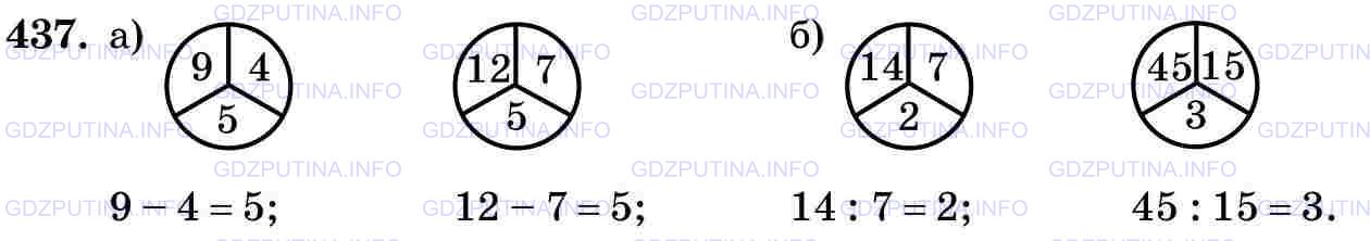 Фото картинка ответа 3: Задание № 437 из ГДЗ по Математике 5 класс: Виленкин